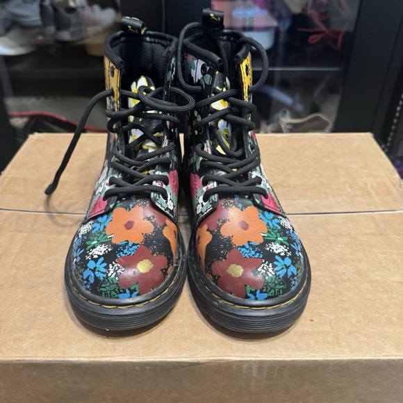 Dr. Martens Floral Mash Up 1460 Y Size 13 Youth Shoe Boots Excellent! - Picture 5 of 8